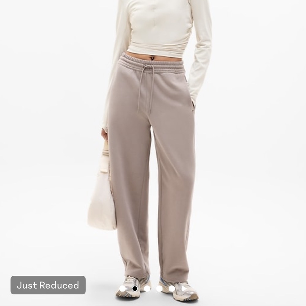 athleta forever fleece mid rise barrel pants